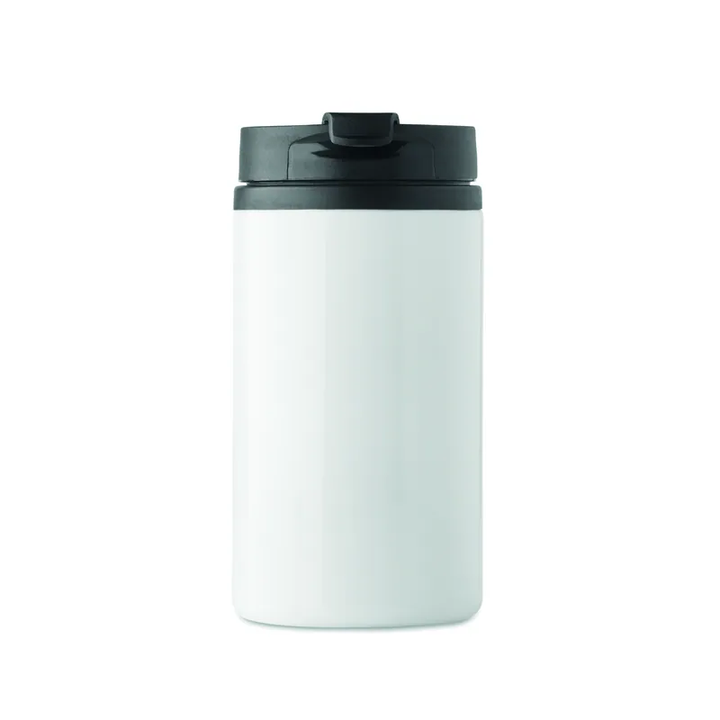Rondine – Bicchiere riutilizzabile in acciaio inox 250 ml, colore Bianco, vista lato