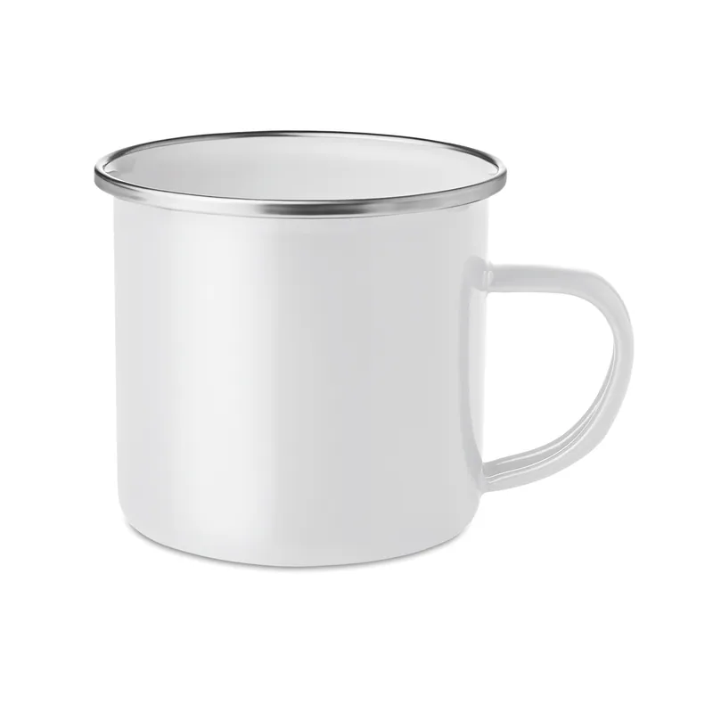 Corbezzolo – Tazza da viaggio in metallo 350 ml, colore Bianco, vista fronte