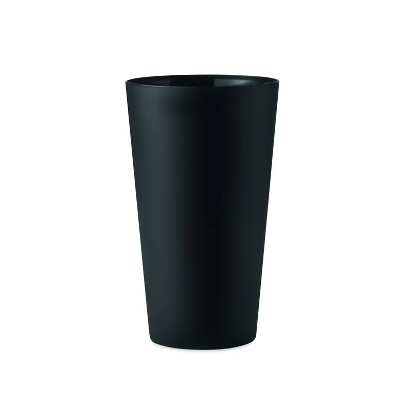 Brezza – Bicchiere riutilizzabile in polipropilene 500 ml, colore Nero, vista fronte