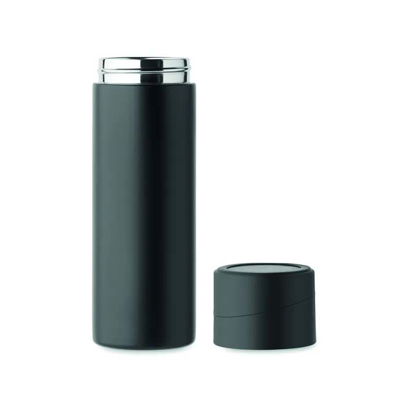 Lampone – Thermos in acciaio inox riciclato 420 ml, colore Nero