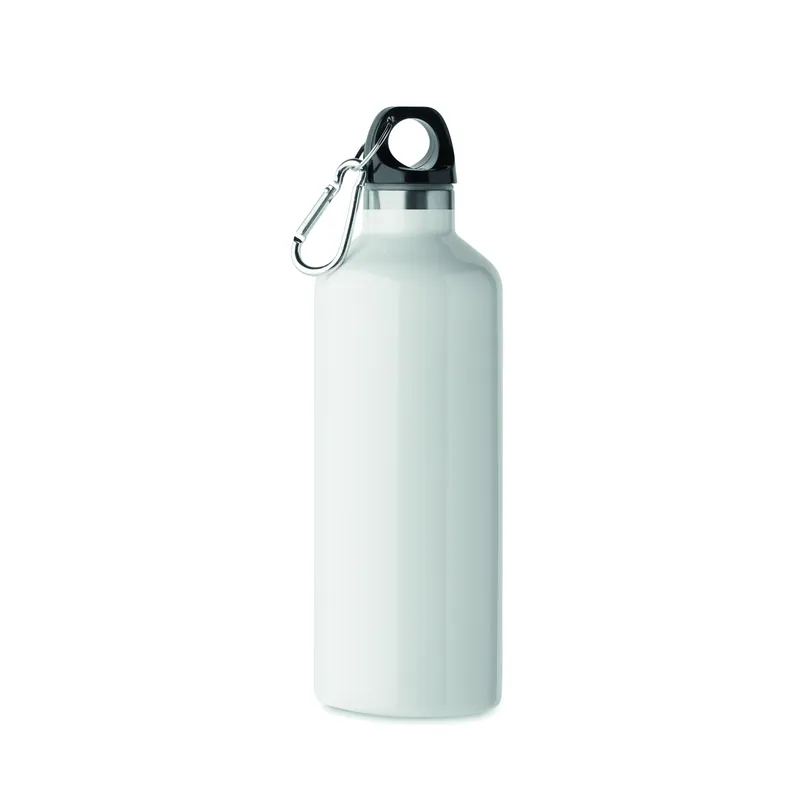 Gheppio – Thermos in acciaio inox riciclato 500 ml, colore Bianco, vista fronte