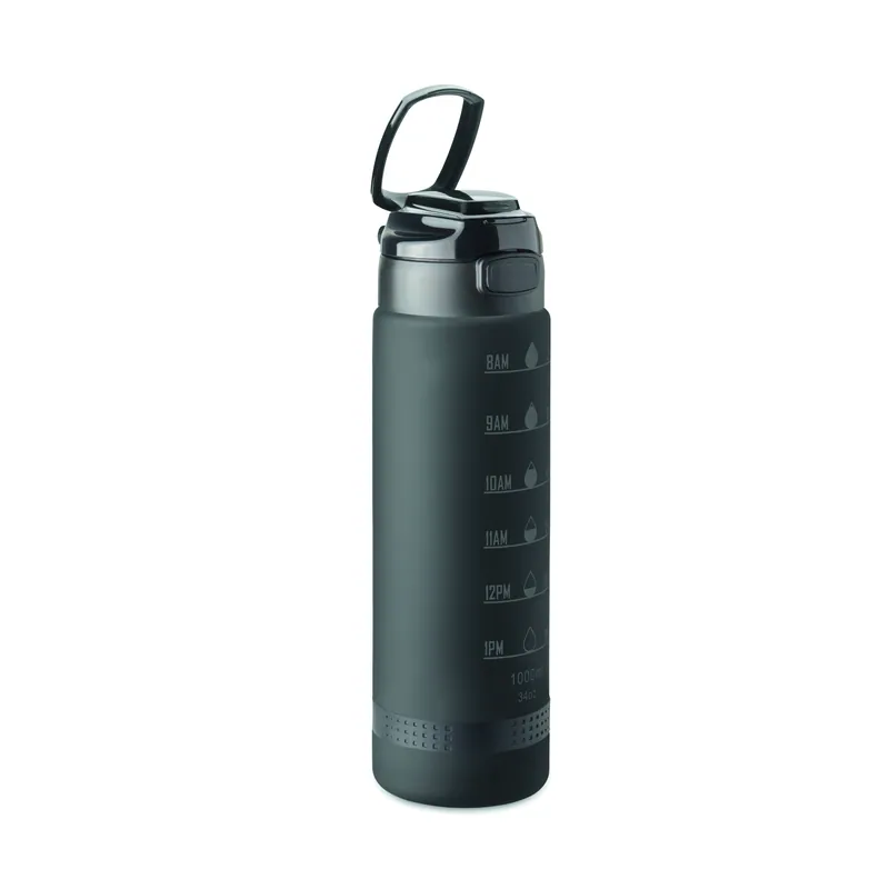 Acero – Borraccia sportiva in RPET riciclato 1 litro, colore Nero
