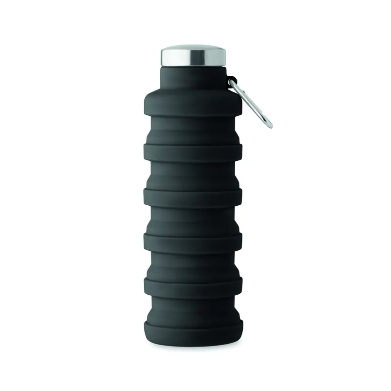 Menta – Borraccia sportiva in silicone 500 ml, colore Nero