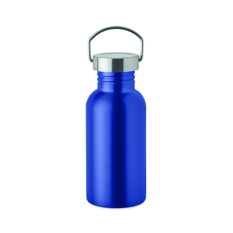 Faggio – Borraccia sportiva in acciaio inox riciclato 500 ml, colore Blu, vista fronte