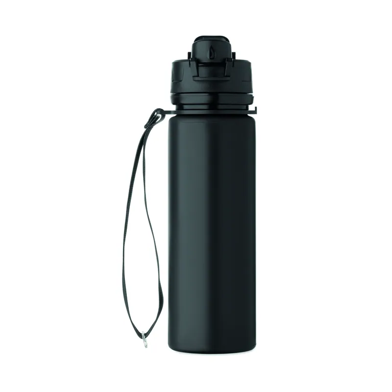 Sereno – Borraccia sportiva in silicone 500 ml, colore Nero