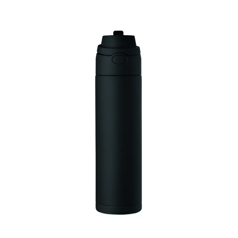 Tiglio – Borraccia sportiva in acciaio inox riciclato 650 ml, colore Nero