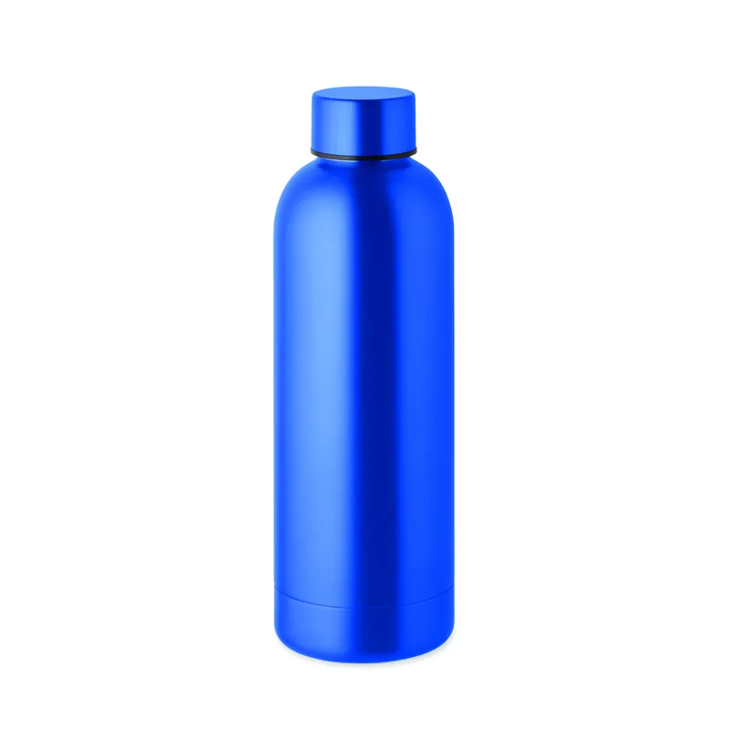 Solstizio – Borraccia termica in acciaio inox riciclato 500 ml, colore Blu, vista fronte