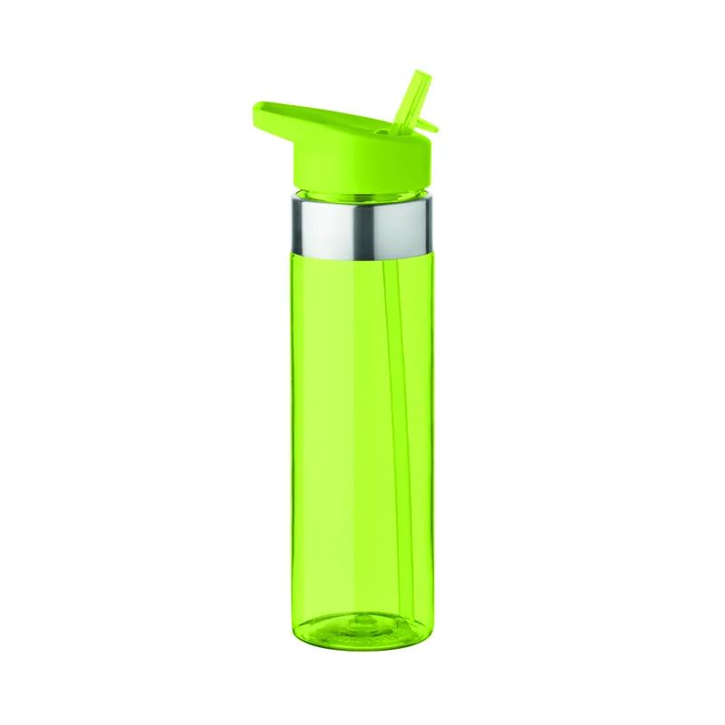 Chiaro – Borraccia sportiva in PET 650 ml, colore Lime Trasparente, vista fronte