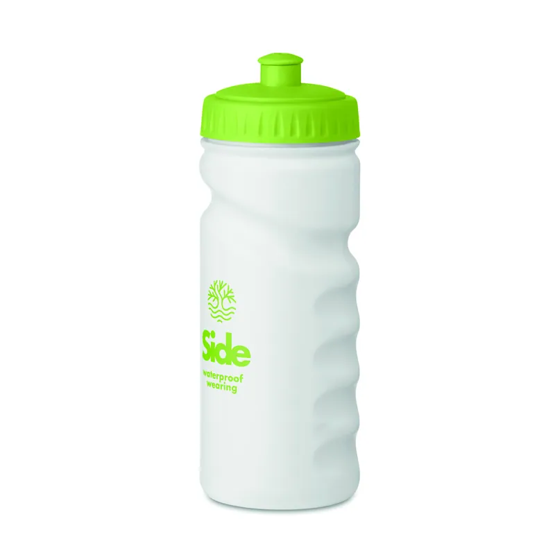 Limpido – Borraccia sportiva in polietilene 500 ml, colore Lime, esempio di stampa