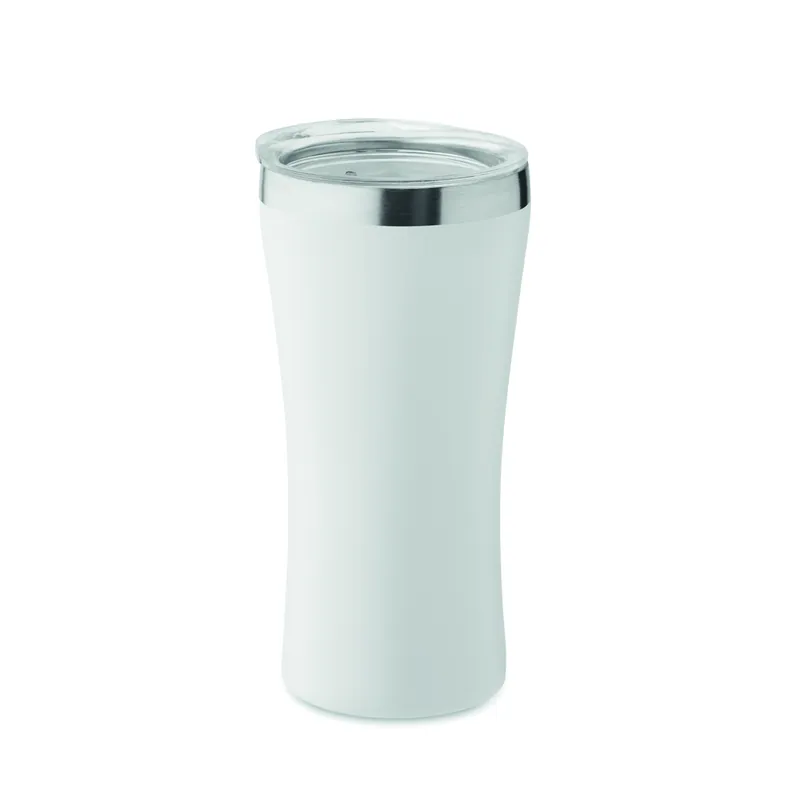 Canneto – Tumbler termico in acciaio inox riciclato 160 ml, colore Bianco, vista fronte
