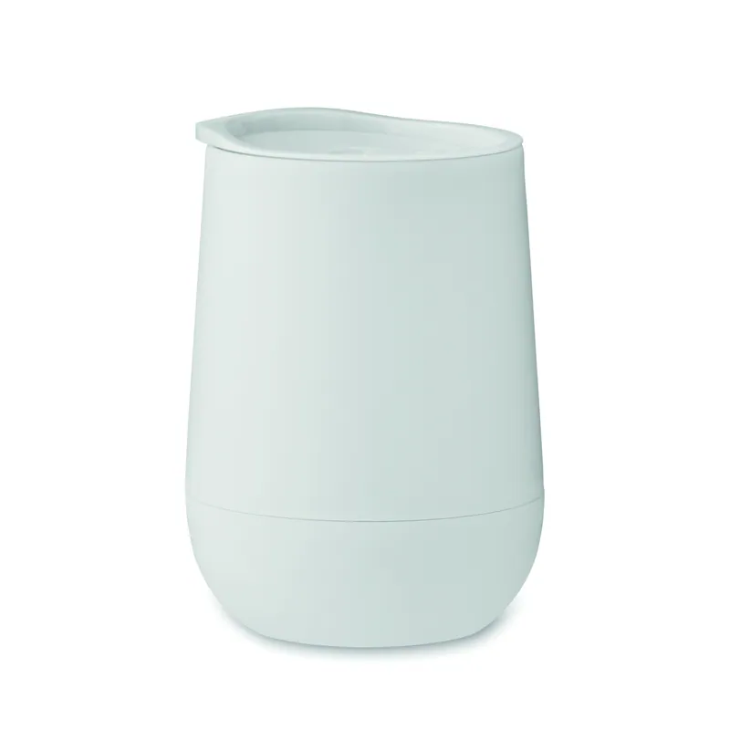 Duna – Bicchiere riutilizzabile in polipropilene 300 ml, colore Bianco, vista fronte
