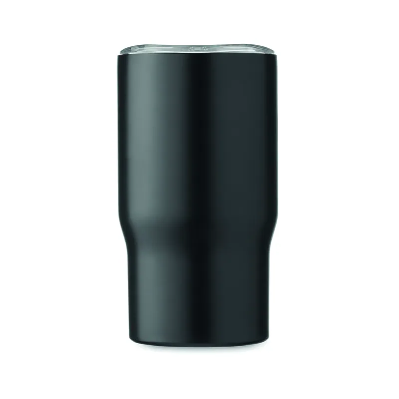 Stella alpina – Bicchiere riutilizzabile in acciaio inox riciclato 350 ml, colore Nero