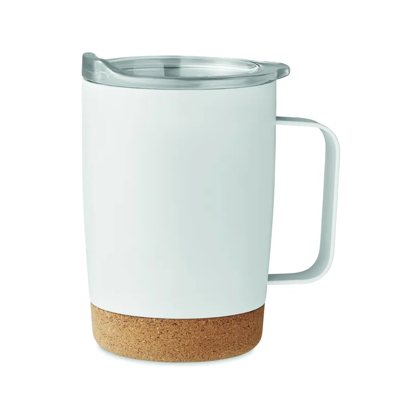Risacca – Bicchiere riutilizzabile in acciaio inox 300 ml, colore Bianco, vista fronte