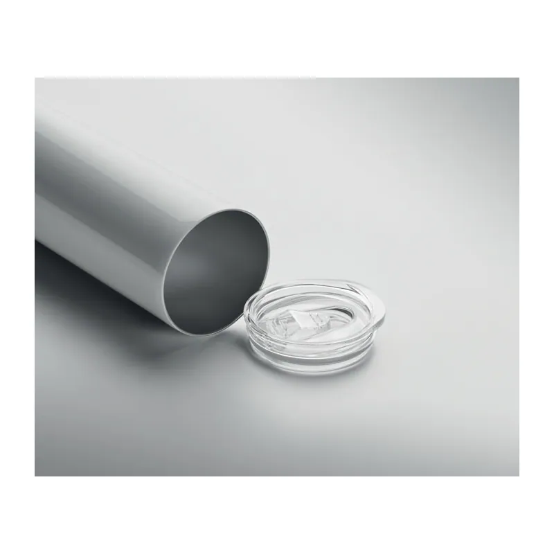 Cielo – Bicchiere riutilizzabile in acciaio inox 590 ml, colore Bianco, vista aperta