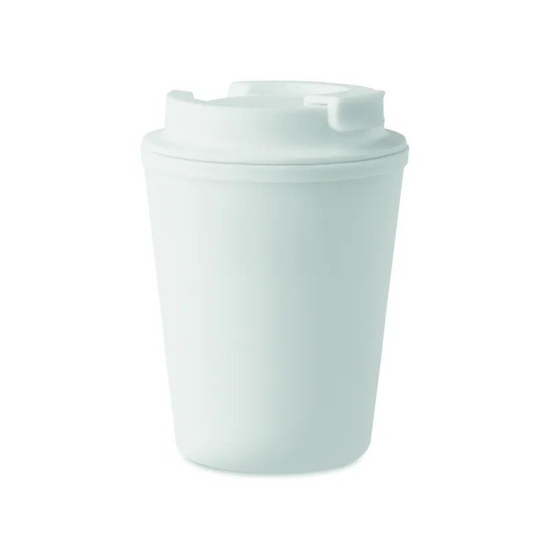 Glicine – Bicchiere riutilizzabile in polipropilene 300 ml, colore Bianco, vista fronte