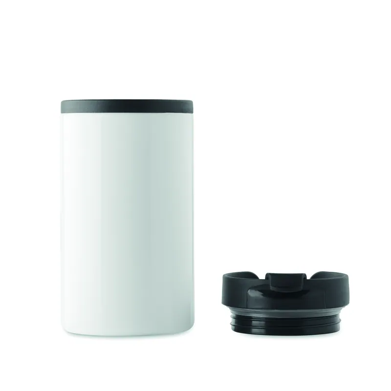 Rondine – Bicchiere riutilizzabile in acciaio inox 250 ml, colore Bianco, vista retro