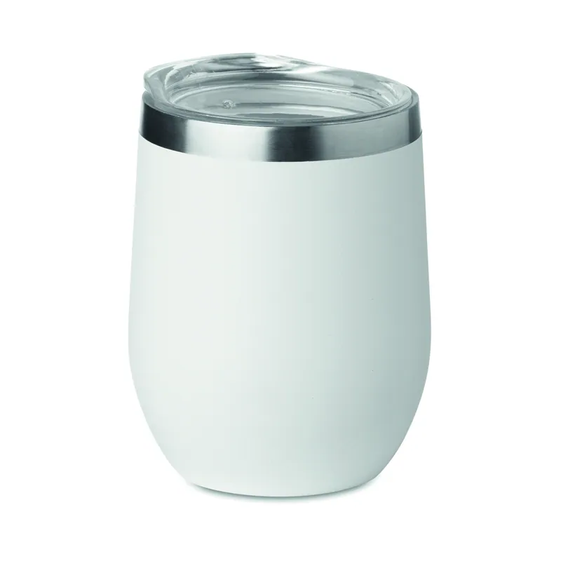 Posidonia – Tumbler termico in acciaio inox 300 ml, colore Bianco, vista retro