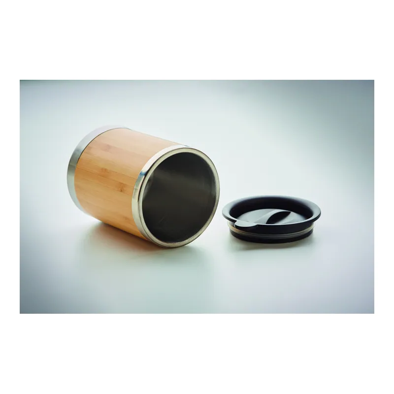 Selce – Bicchiere riutilizzabile in acciaio inox 250 ml, colore Legno, vista dettaglio
