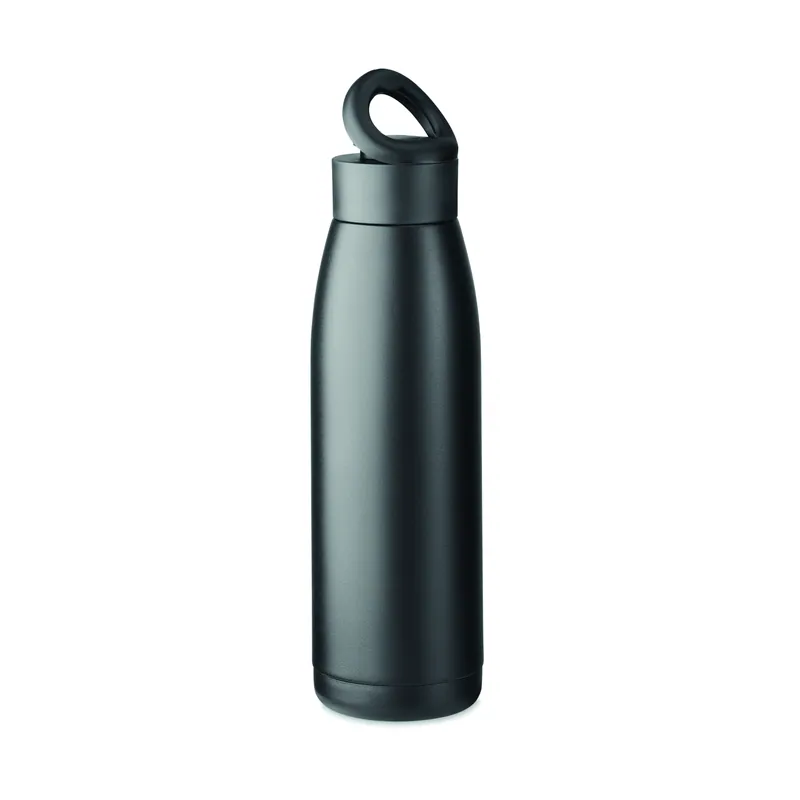 Scirocco – Thermos in acciaio inox riciclato 400 ml, colore Nero, vista aperta