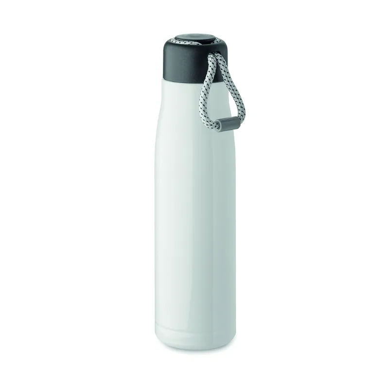 Vespro – Borraccia termica in acciaio inox riciclato 500 ml, colore Bianco, vista fronte