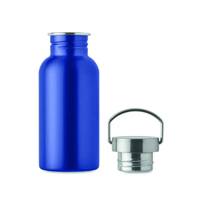 Faggio – Borraccia sportiva in acciaio inox riciclato 500 ml, colore Blu, vista lato