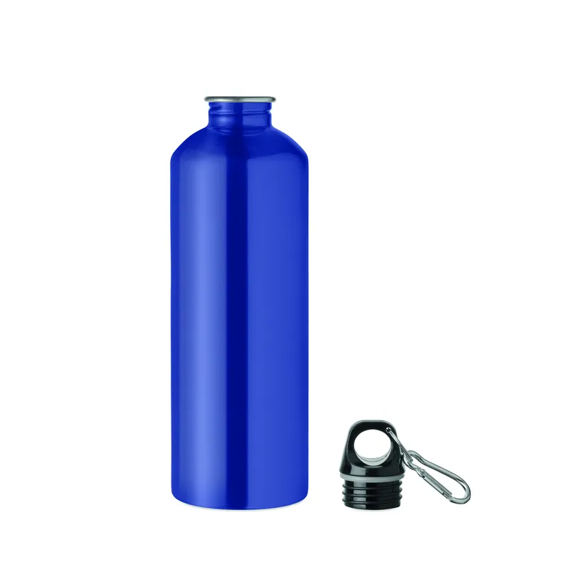 Grecale – Borraccia sportiva in acciaio inox 1 litro, colore Blu, vista lato