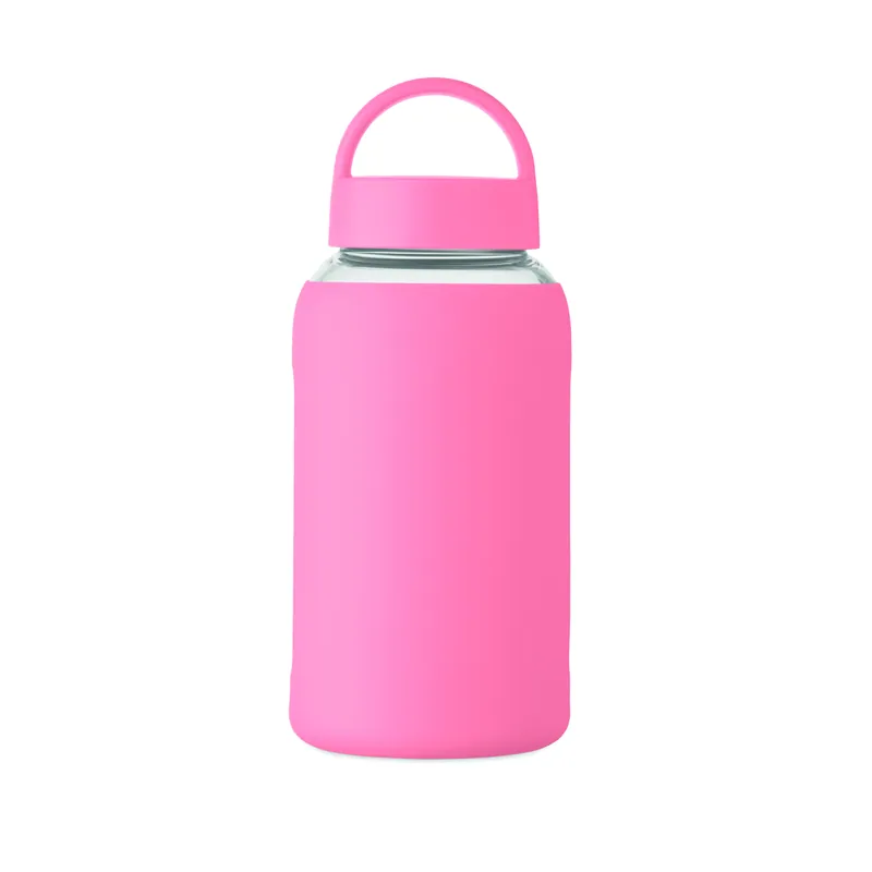 Mirto – Borraccia in vetro 600 ml, colore Rosa Baby, vista dall alto