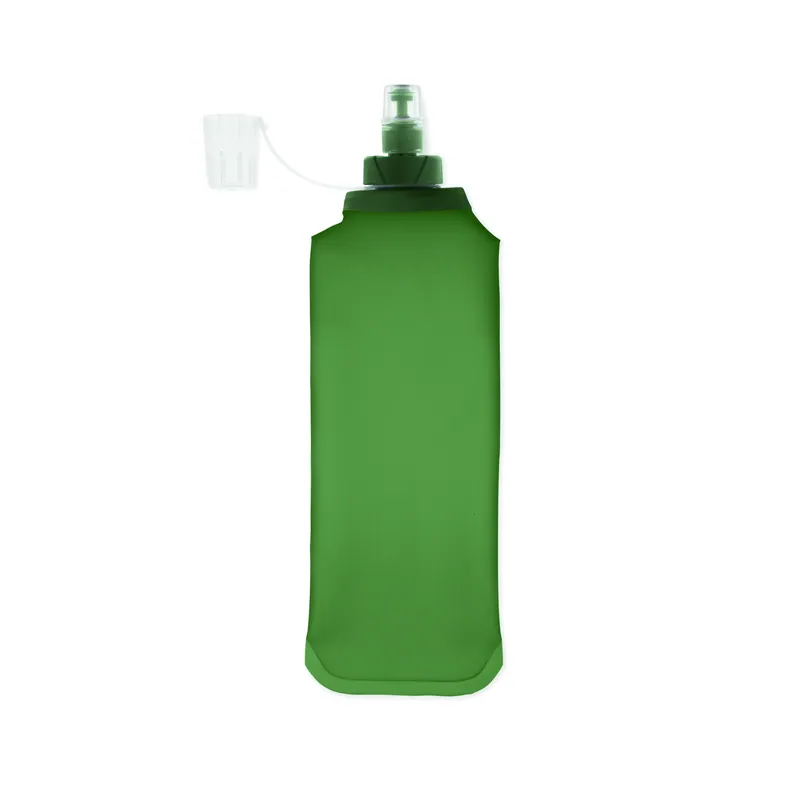 Riccio – Borraccia sportiva in PU 500 ml, colore Verde, vista lato