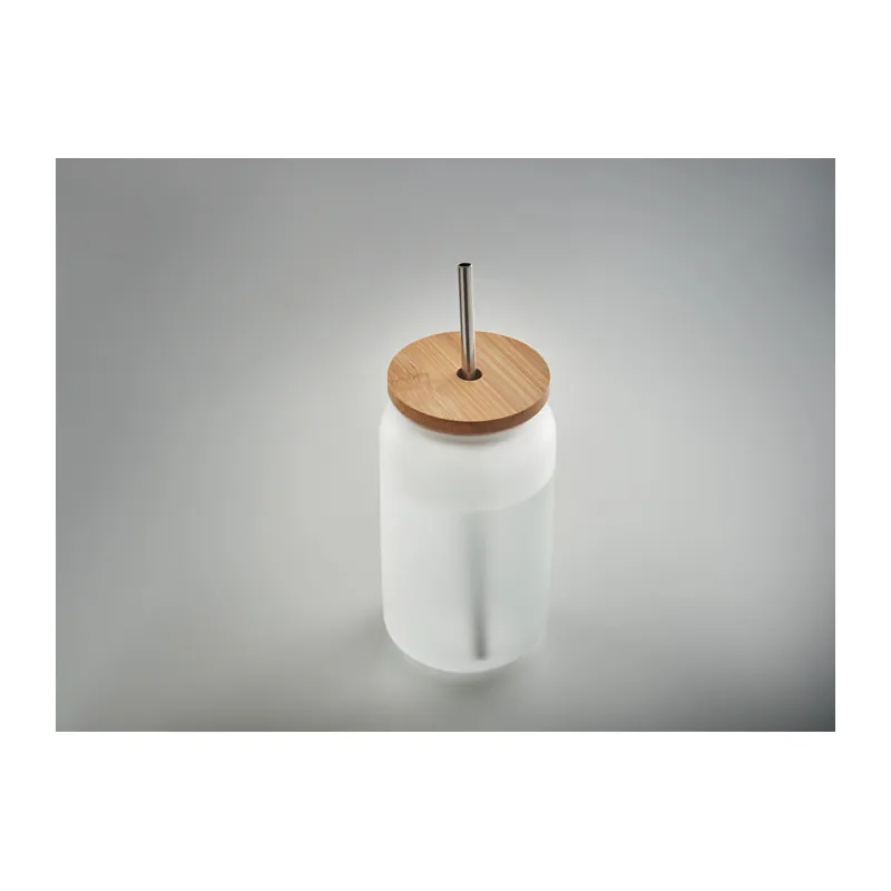Baia – Borraccia in vetro 400 ml, colore Bianco Trasparente, vista dettaglio