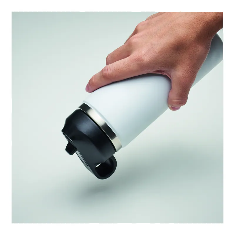 Pomice – Borraccia termica in acciaio inox riciclato 500 ml, colore Bianco, vista dall alto