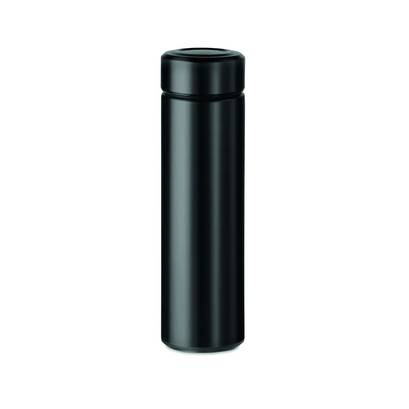 Larice – Borraccia termica in acciaio inox 425 ml, colore Nero, vista fronte