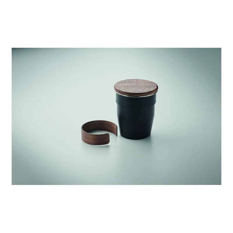 Airone – Bicchiere riutilizzabile in acciaio inox riciclato 350 ml, colore Nero