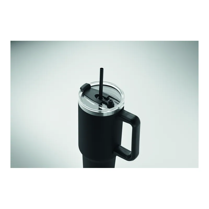 Geyser – Bicchiere riutilizzabile in acciaio inox riciclato 1200 ml, colore Nero