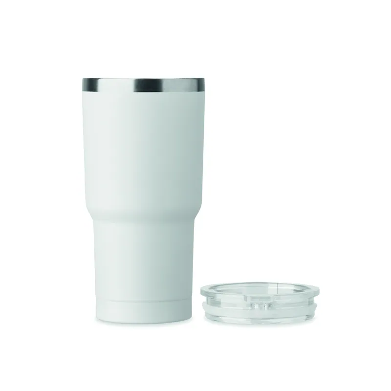 Ambra – Bicchiere riutilizzabile in acciaio inox 550 ml, colore Bianco, vista retro