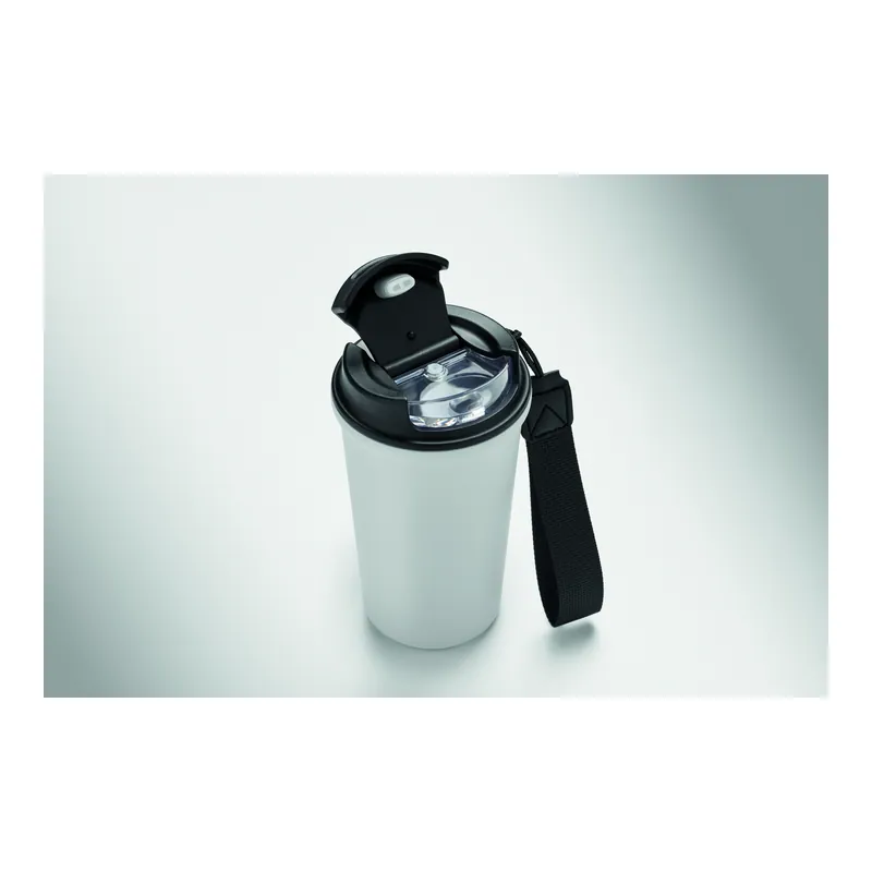 Morena – Bicchiere riutilizzabile in acciaio inox riciclato 400 ml, colore Bianco, vista retro