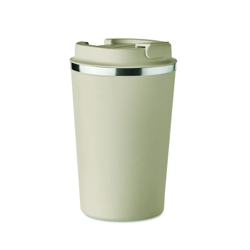 Camoscio – Bicchiere riutilizzabile in acciaio inox 350 ml, colore Beige, vista fronte