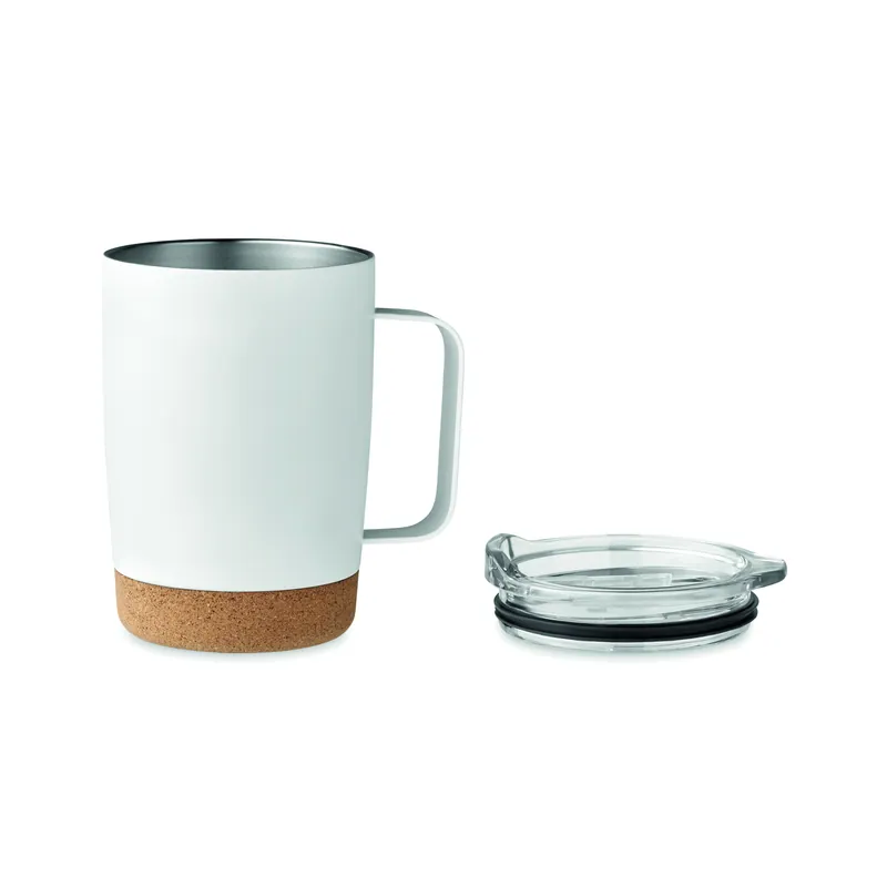 Risacca – Bicchiere riutilizzabile in acciaio inox 300 ml, colore Bianco, vista lato