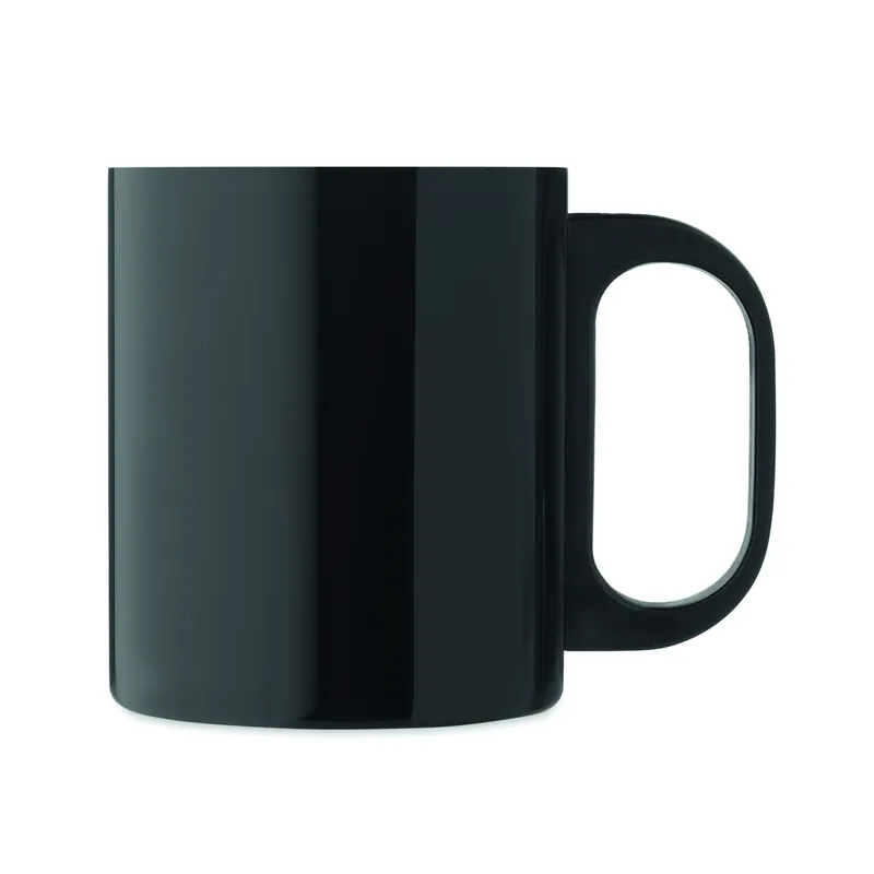 Fenice – Tazza da viaggio in acciaio inox 300 ml, colore Nero, vista lato
