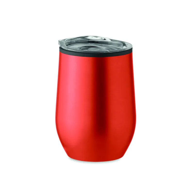 Promontorio – Bicchiere riutilizzabile in acciaio inox 350 ml, colore Rosso, vista lato