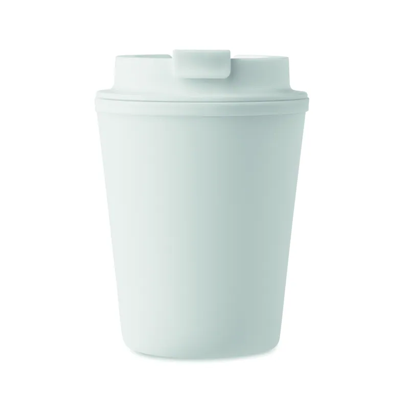 Glicine – Bicchiere riutilizzabile in polipropilene 300 ml, colore Bianco, vista lato