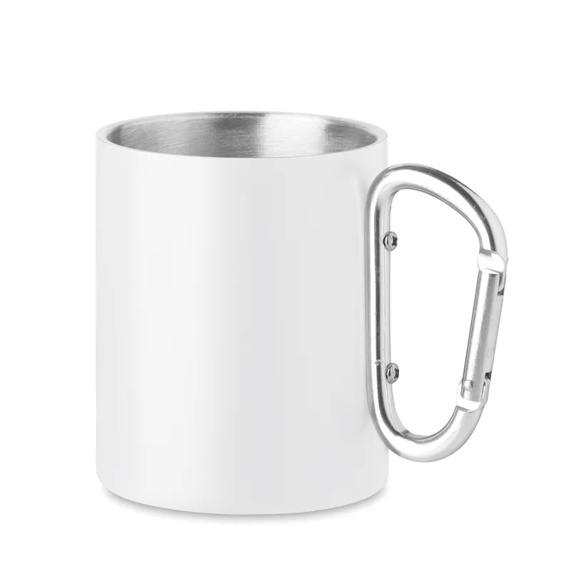 Refolo – Tazza da viaggio in acciaio inox 300 ml, colore Bianco, vista fronte