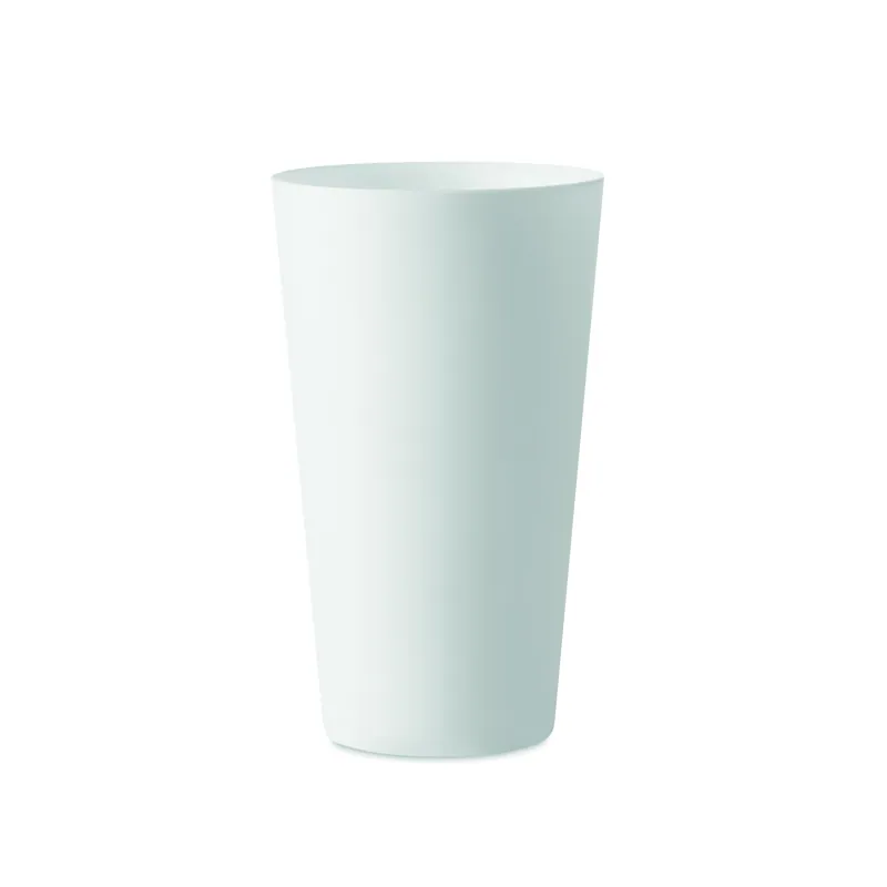 Brezza – Bicchiere riutilizzabile in polipropilene 500 ml, colore Bianco, vista fronte