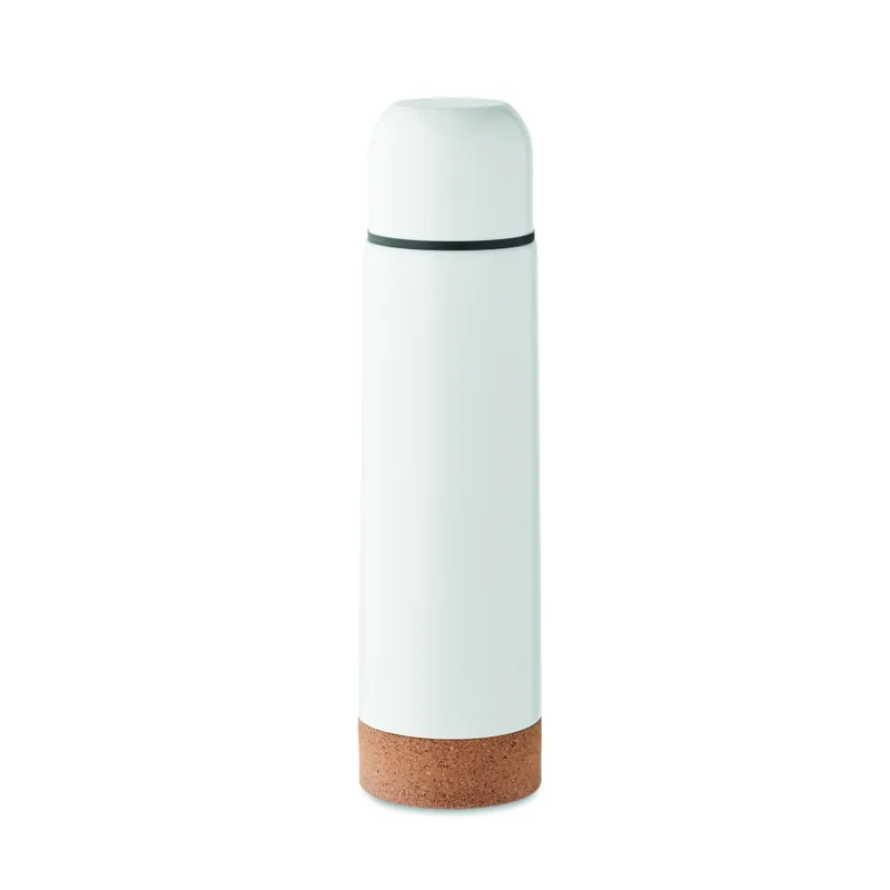 Boreale – Thermos in acciaio inox riciclato 500 ml, colore Bianco, vista fronte