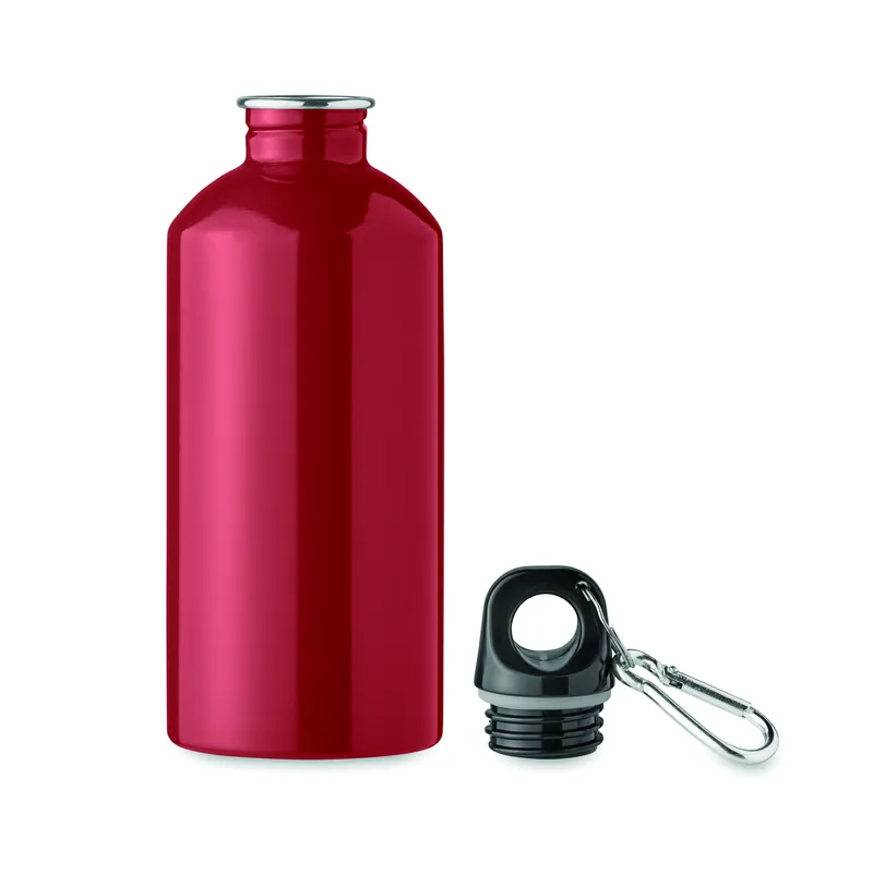 Alba – Borraccia sportiva in acciaio inox 500 ml, colore Rosso, vista aperta