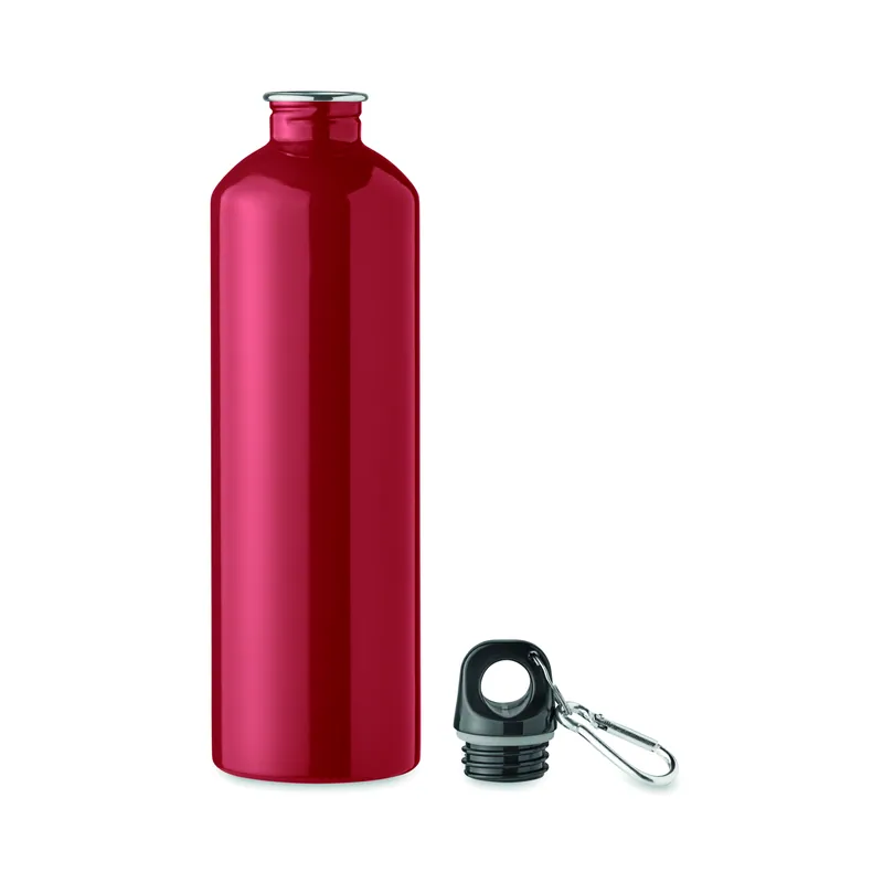 Fiordo – Borraccia sportiva in acciaio inox riciclato 750 ml, colore Rosso, vista aperta