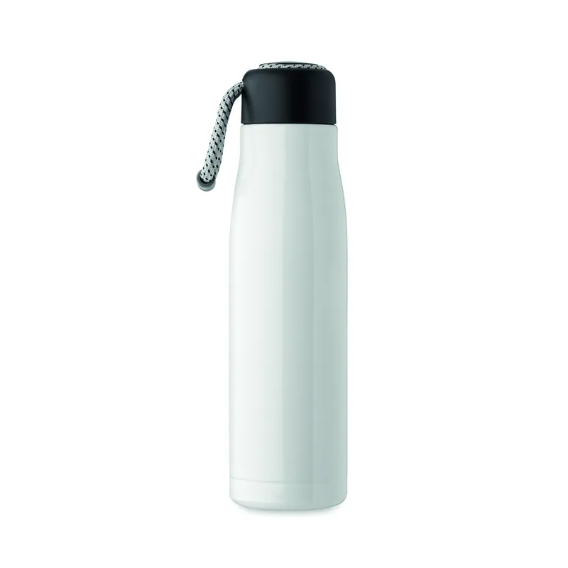 Vespro – Borraccia termica in acciaio inox riciclato 500 ml, colore Bianco, vista lato