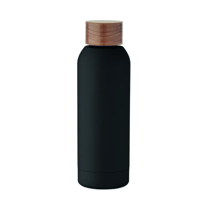 Cratere – Borraccia sportiva in acciaio inox 700 ml, colore Nero, vista fronte