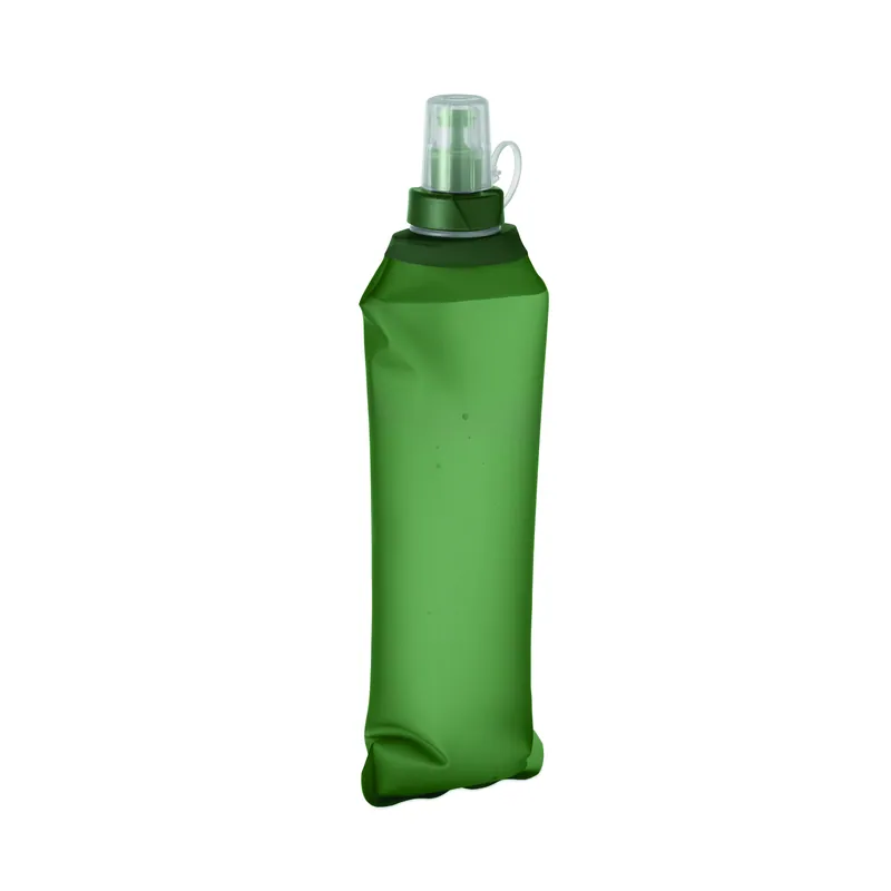 Riccio – Borraccia sportiva in PU 500 ml, colore Verde, vista retro