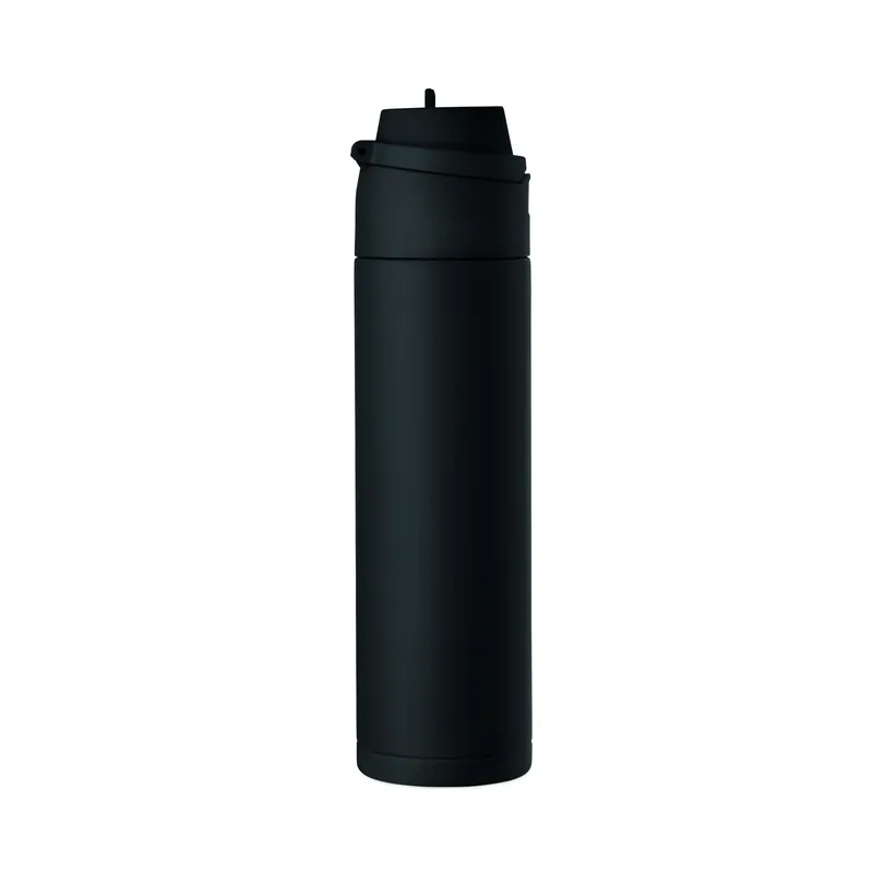 Girasole – Borraccia termica in acciaio inox 500 ml, colore Nero