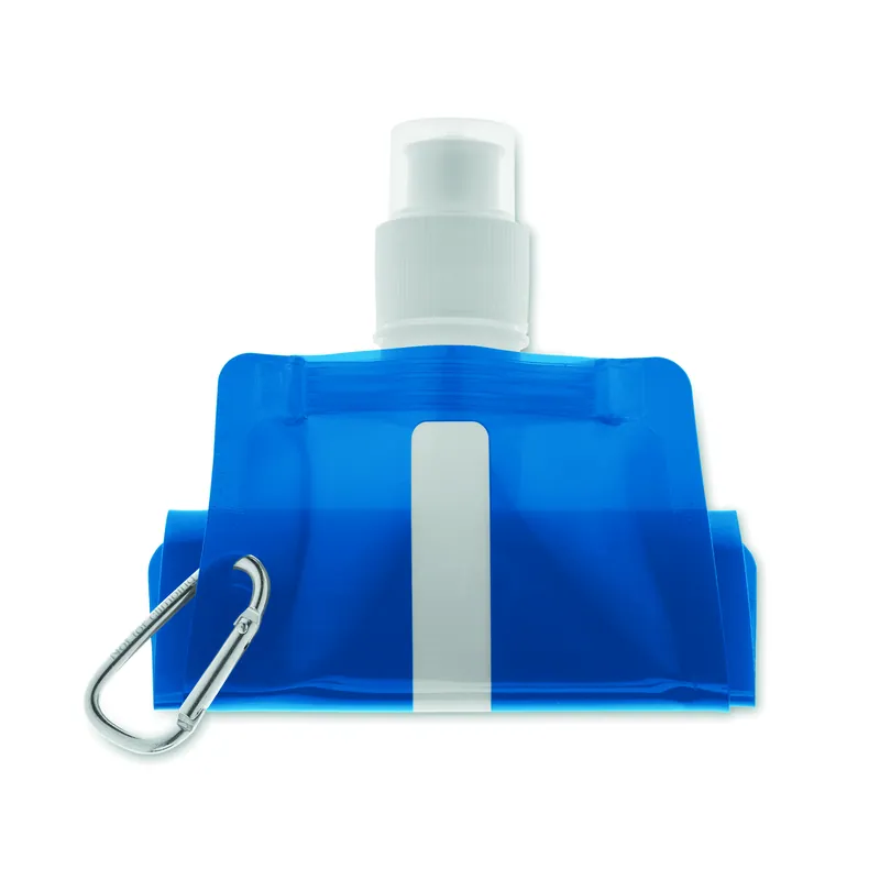 Cervo – Borraccia sportiva in PET 480 ml, colore Blu Trasparente, vista lato